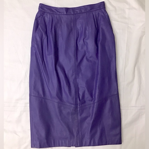 VINTAGE Chia Purple Leather Jacket - Picture 11 of 16